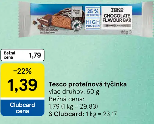Tesco proteínová tyčinka