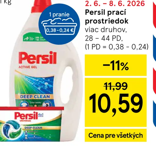 Persil prací prostriedok viac druhov 28–44 praní