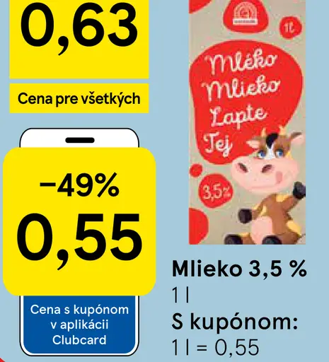 Mlieko 3,5 %