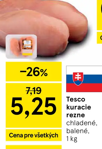 Tesco kurča chladené balené
