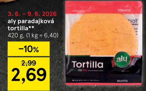 Ally paradajková tortilla