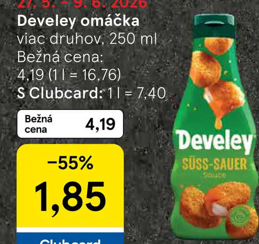 Develey omáčka viac druhov