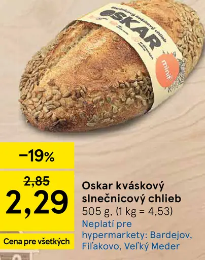 Oskar kváskový slnečnicový chlieb
