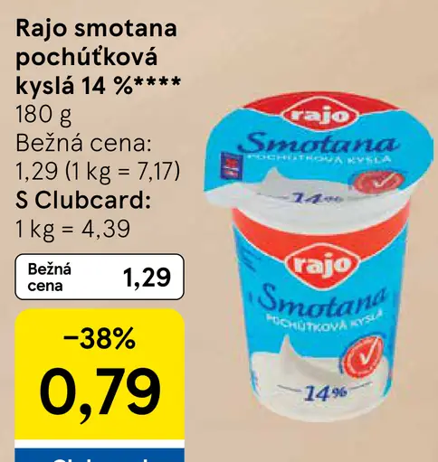 Rajo Smotana pochúťková kyslá 14%
