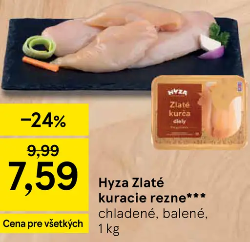 Hyza Zlaté kuracie rezne chladené balené