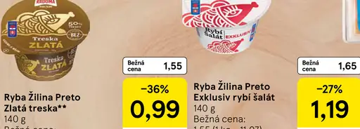 Ryba Žilina Preto zlatá treska