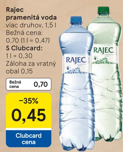 Rajec Pramenitá voda sýtená