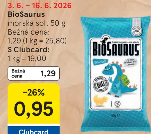 BioSaurus morská soľ chrumky