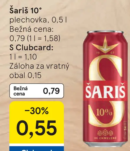 Šariš 10° plechovka