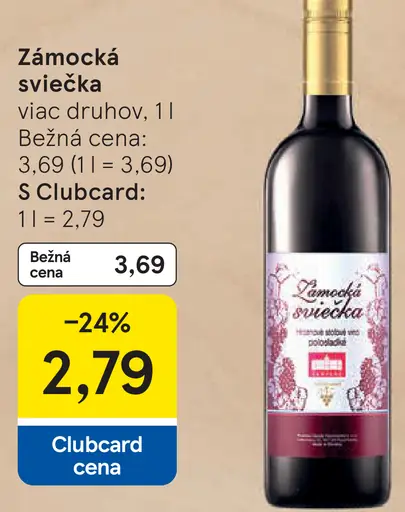 Zámocká sviečka víno