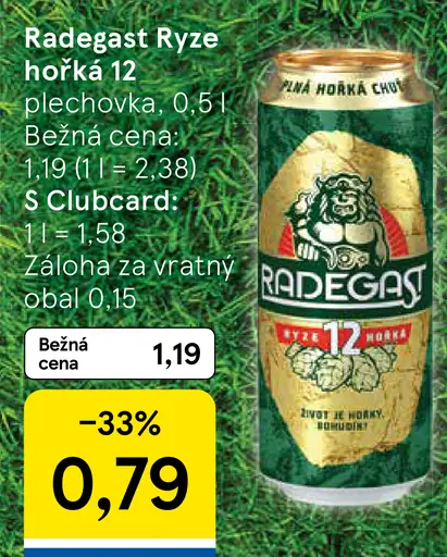 Radegast Ryze hořká 12 plechovka