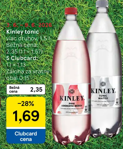 Kinley Tonic rôzne druhy