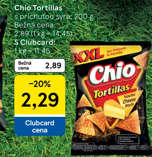 Chio Tortillas s príchuťou syra