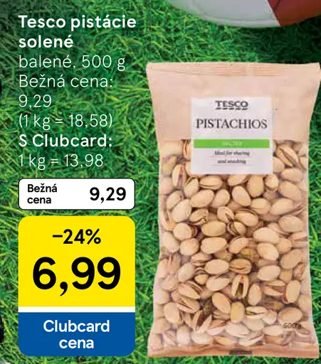 Tesco pistácie solené balené