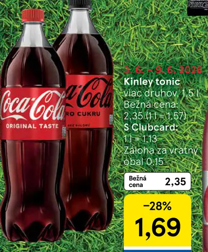 Coca-Cola rôzne druhy