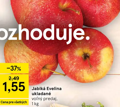 Jablká Evelina ukladané