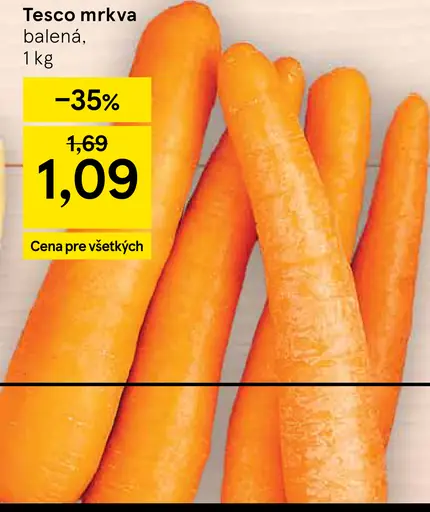 Tesco mrkva balená