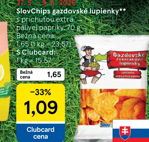 SlovChips gazdovské lupienky s príchuťou extra pálivej papriky