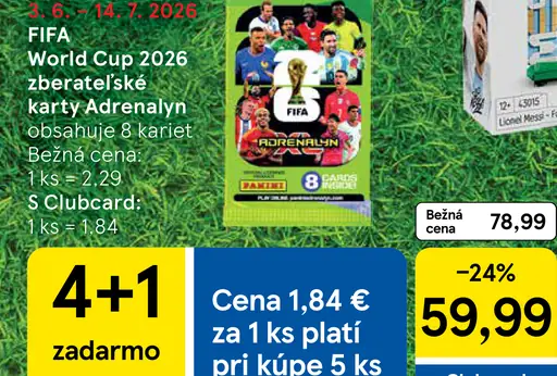 FIFA World Cup 2026 zberateľské karty Adrenalyn