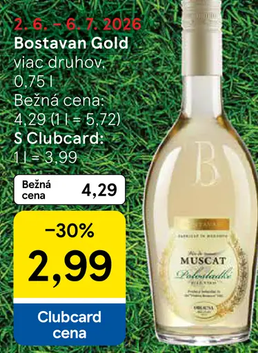Bostavan Gold víno viac druhov