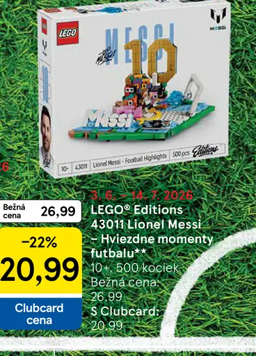 LEGO Editions 43011 Lionel Messi Futbalové momenty