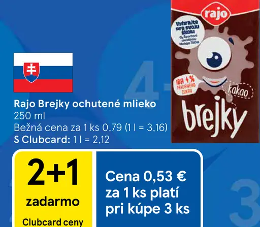 Rajo Brejky ochutené mlieko