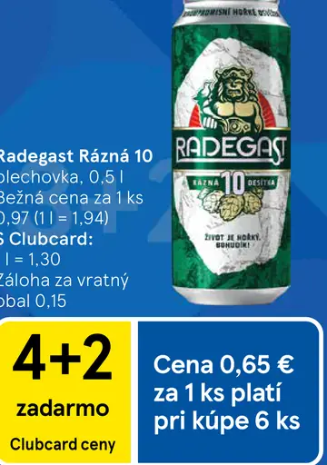 Radegast Rázná 10 plechovka