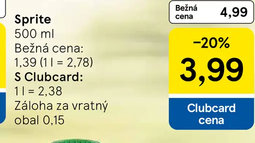 Sprite nealkoholický nápoj