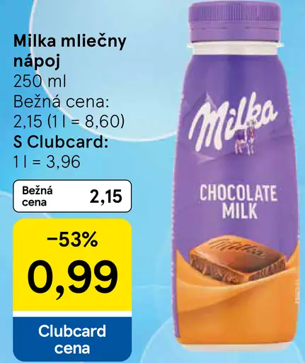 Milka mliečny nápoj chocolate milk