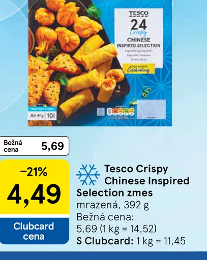 Tesco Crispy Chinese Inspired Selection zmes mrazená