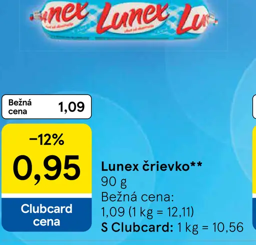 Lunex črievko nátierkový syr