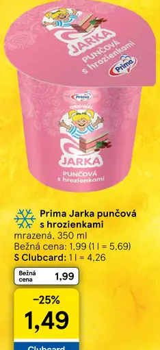 Prima Jarka punčová s hrozienkami mrazená