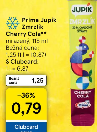 Prima Jupík Zmrzlik Cherry Cola mrazený