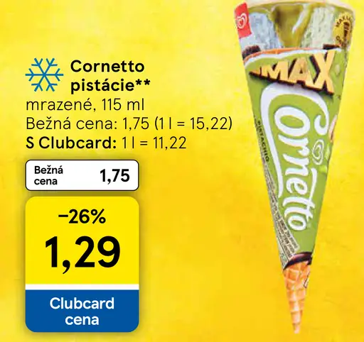 Cornetto pistácie mrazené