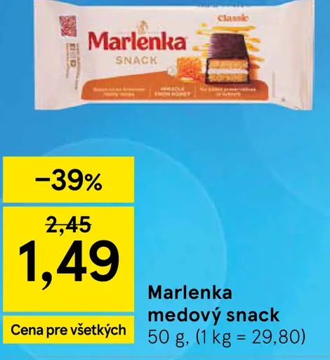 Marlenka Medový snack