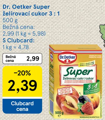 Dr. Oetker Super želírovací cukor 3:1