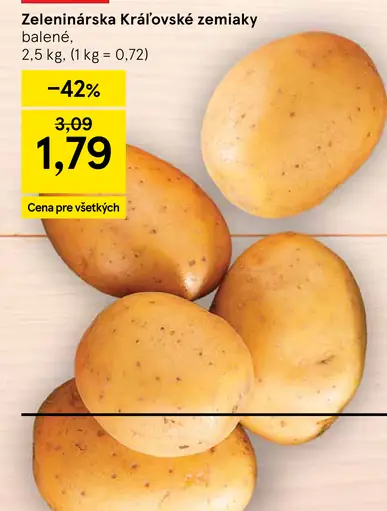 Zeleninárska Kráľovské zemiaky balené