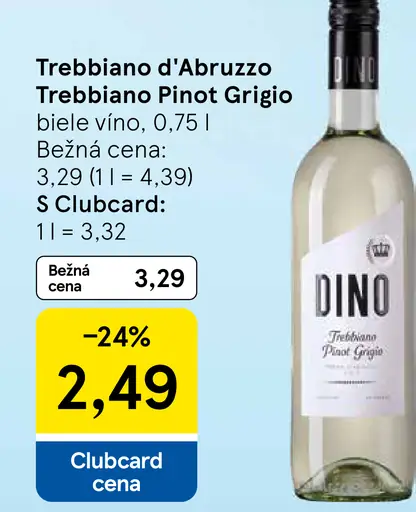 Trebbiano d'Abruzzo Trebbiano Pinot Grigio biele víno