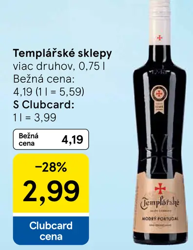 Templářske sklepy víno