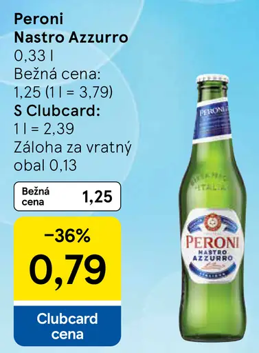 Peroni Nastro Azzurro svetlé pivo