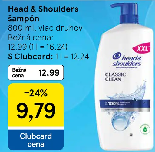 Head & Shoulders šampón Classic Clean