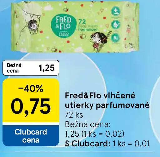 Fred&Flo vlhčené utierky parfumované