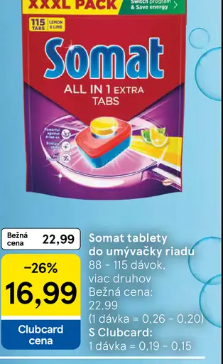 Somat tablety do umývačky All in 1 Extra Tabs