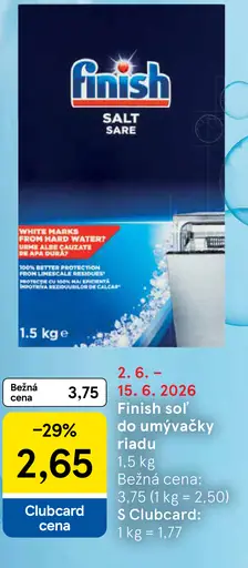 Finish Soľ do umývačky riadu
