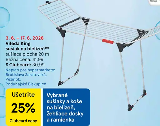 Vileda King sušiak na bielizeň