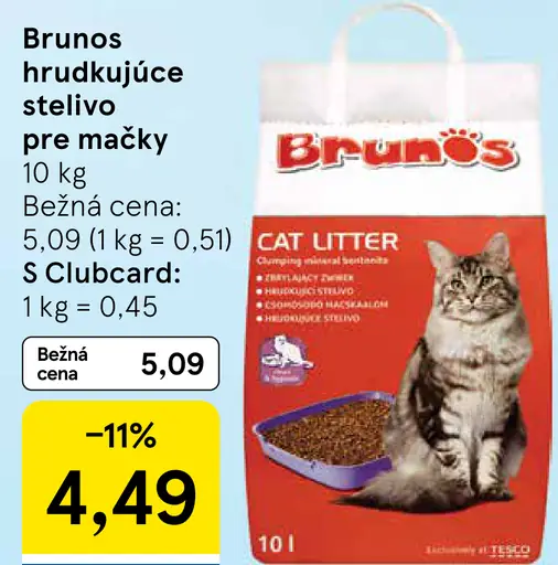 Brunos hrudkujúce stelivo pre mačky