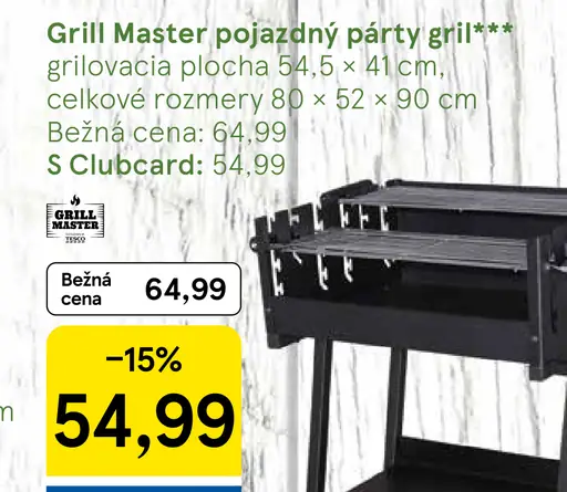 Grill Master pojazdný párty gril