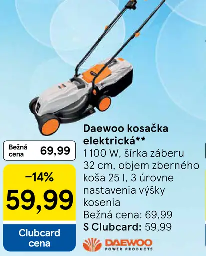 Daewoo elektrická kosačka