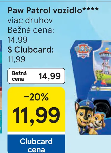 Paw Patrol vozidlo