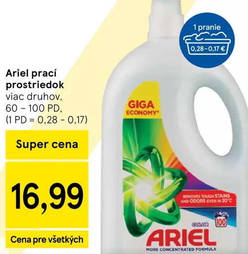 Ariel prací prostriedok